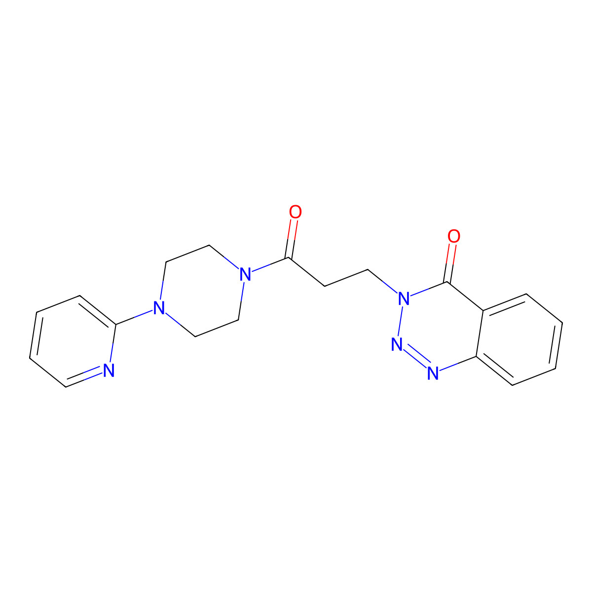 3-{3-Oxo-3-[4-(pyridin-2-yl)piperazin-1-yl]propyl}-3,4-dihydro-1,2,3-benzotriazin-4-one molecular structure, CAS 440331-82-8