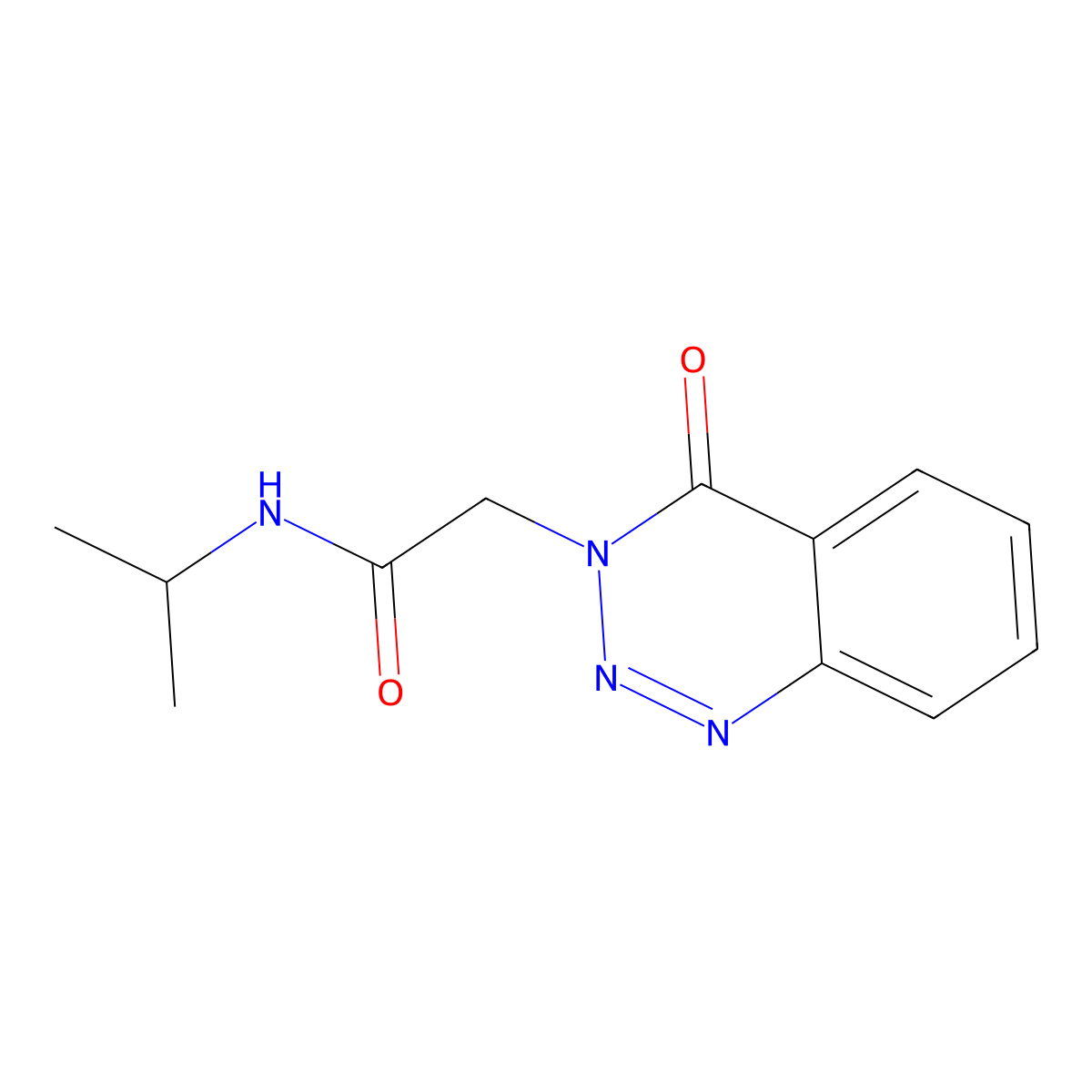 2-(4-oxo-1,2,3-benzotriazin-3-yl)-N-propan-2-ylacetamide molecular structure, CAS 440331-84-0