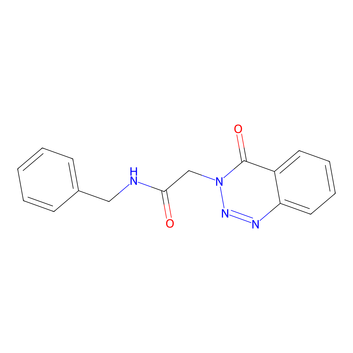 N-benzyl-2-(4-oxo-1,2,3-benzotriazin-3-yl)acetamide molecular structure, CAS 440331-91-9