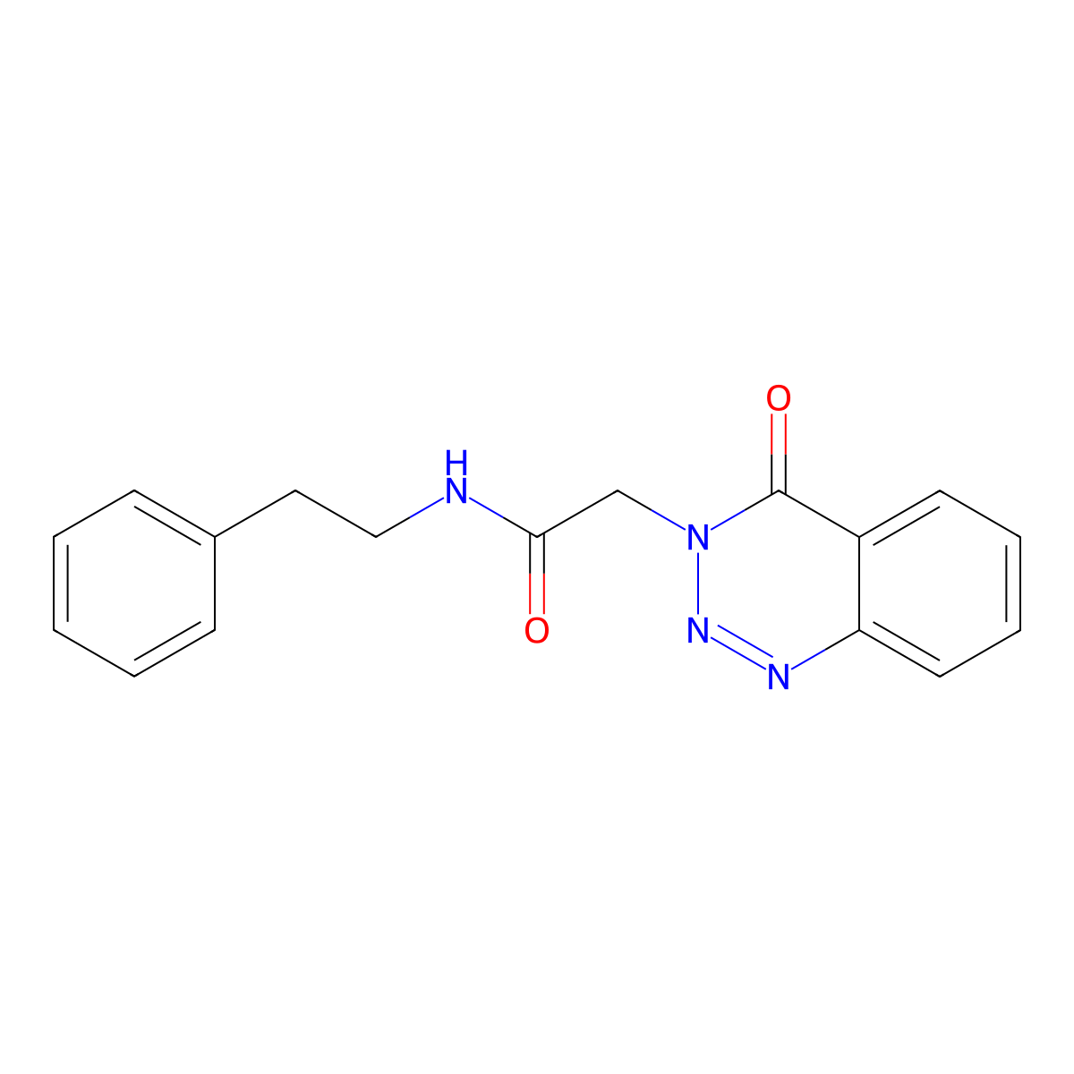 2-(4-oxobenzo[d][1,2,3]triazin-3(4H)-yl)-N-phenethylacetamide molecular structure, CAS 440332-01-4