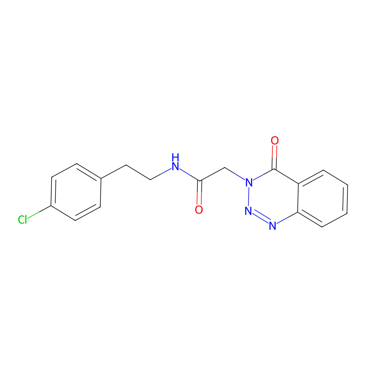 N-(4-chlorophenethyl)-2-(4-oxobenzo[d][1,2,3]triazin-3(4H)-yl)acetamide molecular structure, CAS 440332-02-5