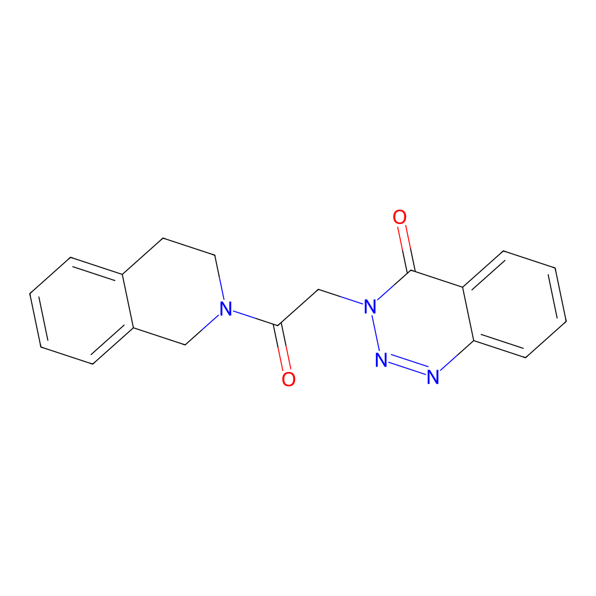 3-[2-(3,4-dihydro-1H-isoquinolin-2-yl)-2-oxoethyl]-1,2,3-benzotriazin-4-one molecular structure, CAS 440332-11-6