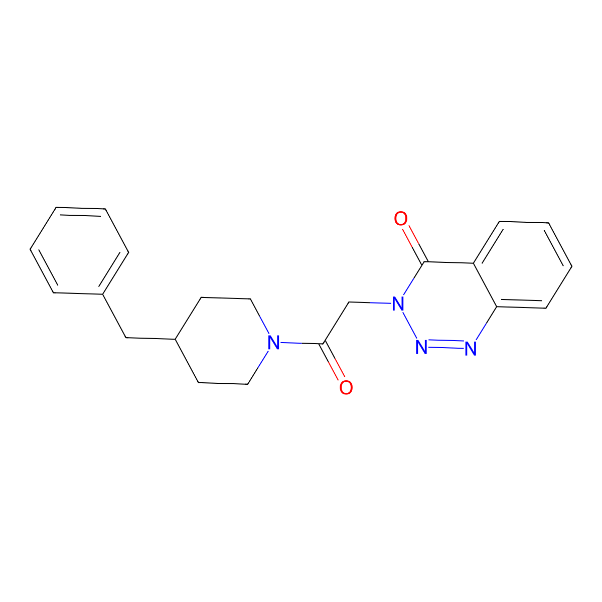 3-[2-(4-benzylpiperidino)-2-oxoethyl]-1,2,3-benzotriazin-4(3H)-one molecular structure, CAS 440332-18-3