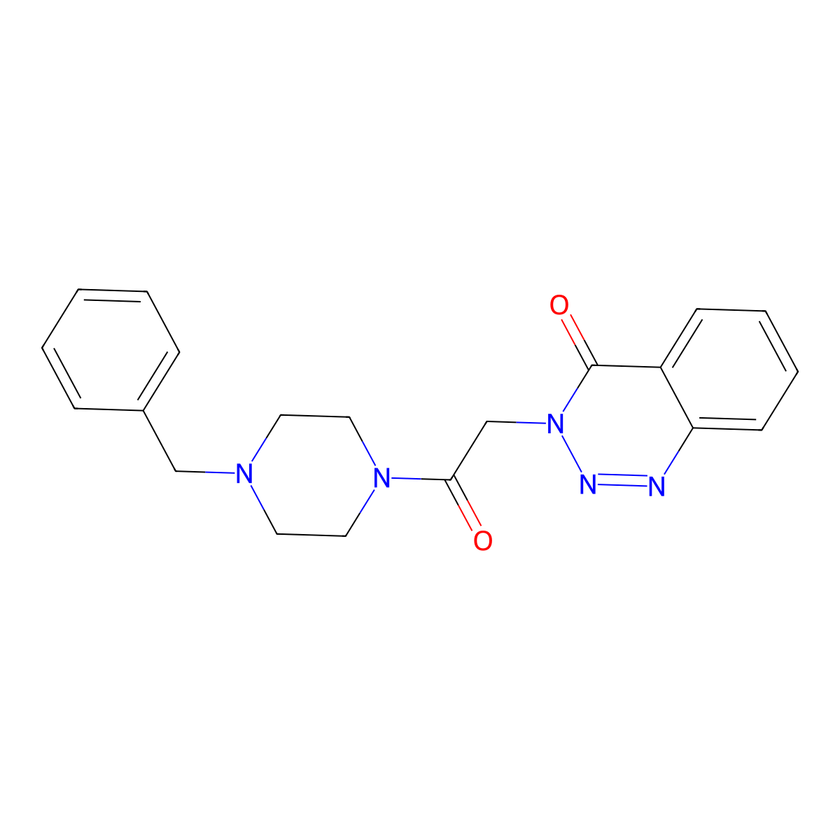 3-{2-Oxo-2-[4-benzylpiperazinyl]ethyl}benzo[d]1,2,3-triazin-4-one molecular structure, CAS 440332-21-8