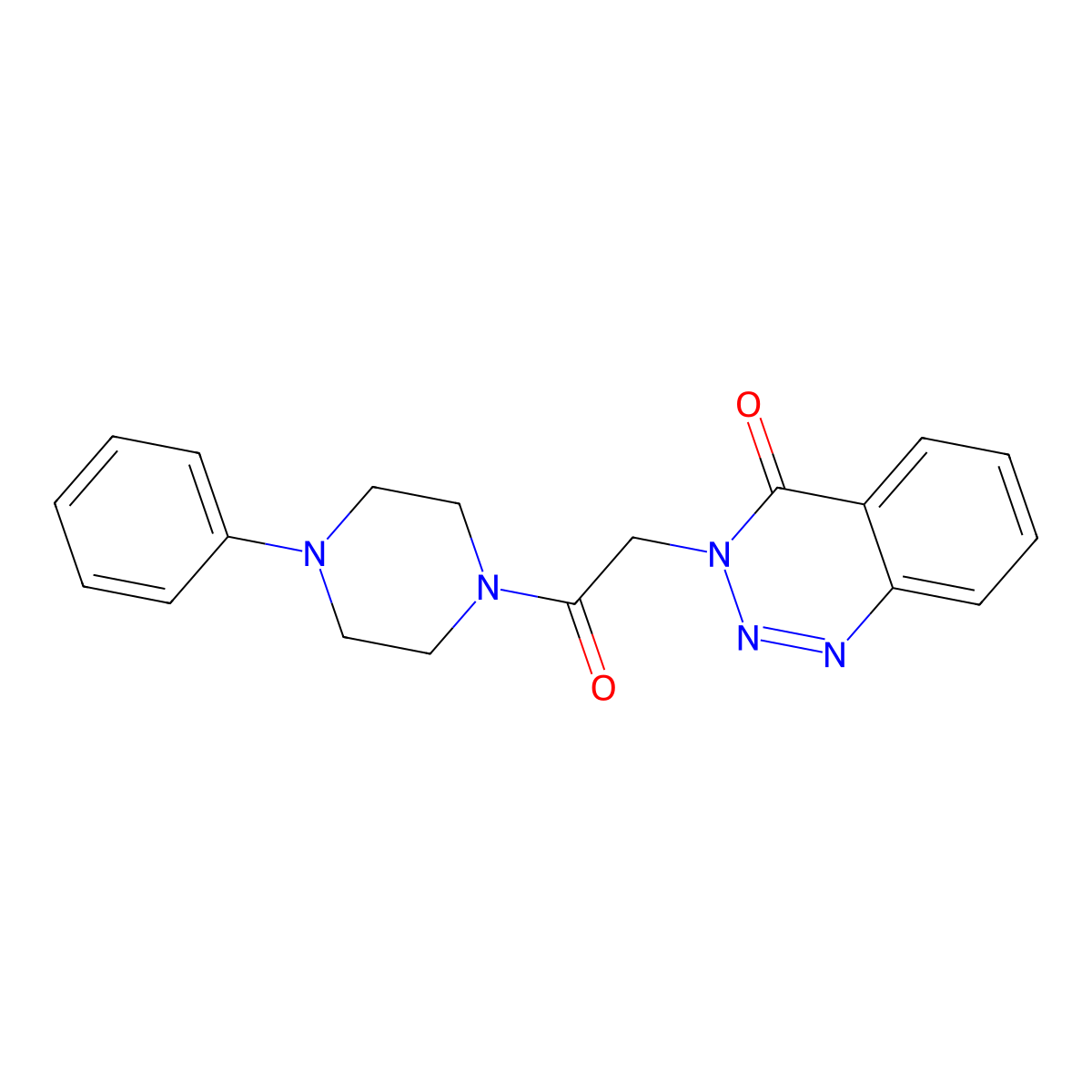 3-[2-oxo-2-(4-phenylpiperazino)ethyl]-1,2,3-benzotriazin-4(3H)-one molecular structure, CAS 440332-23-0