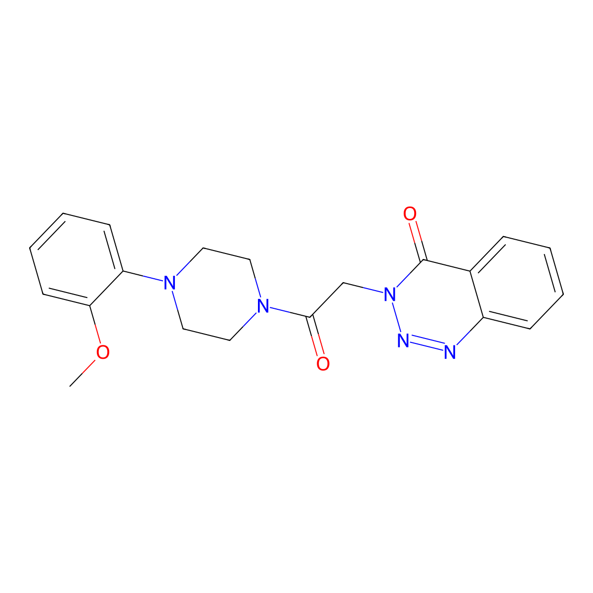 3-{2-[4-(2-methoxyphenyl)-1-piperazinyl]-2-oxoethyl}-1,2,3-benzotriazin-4(3H)-one molecular structure, CAS 440332-24-1