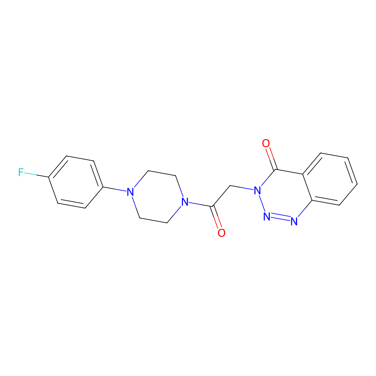3-{2-[4-(4-fluorophenyl)-1-piperazinyl]-2-oxoethyl}-1,2,3-benzotriazin-4(3H)-one molecular structure, CAS 440332-26-3