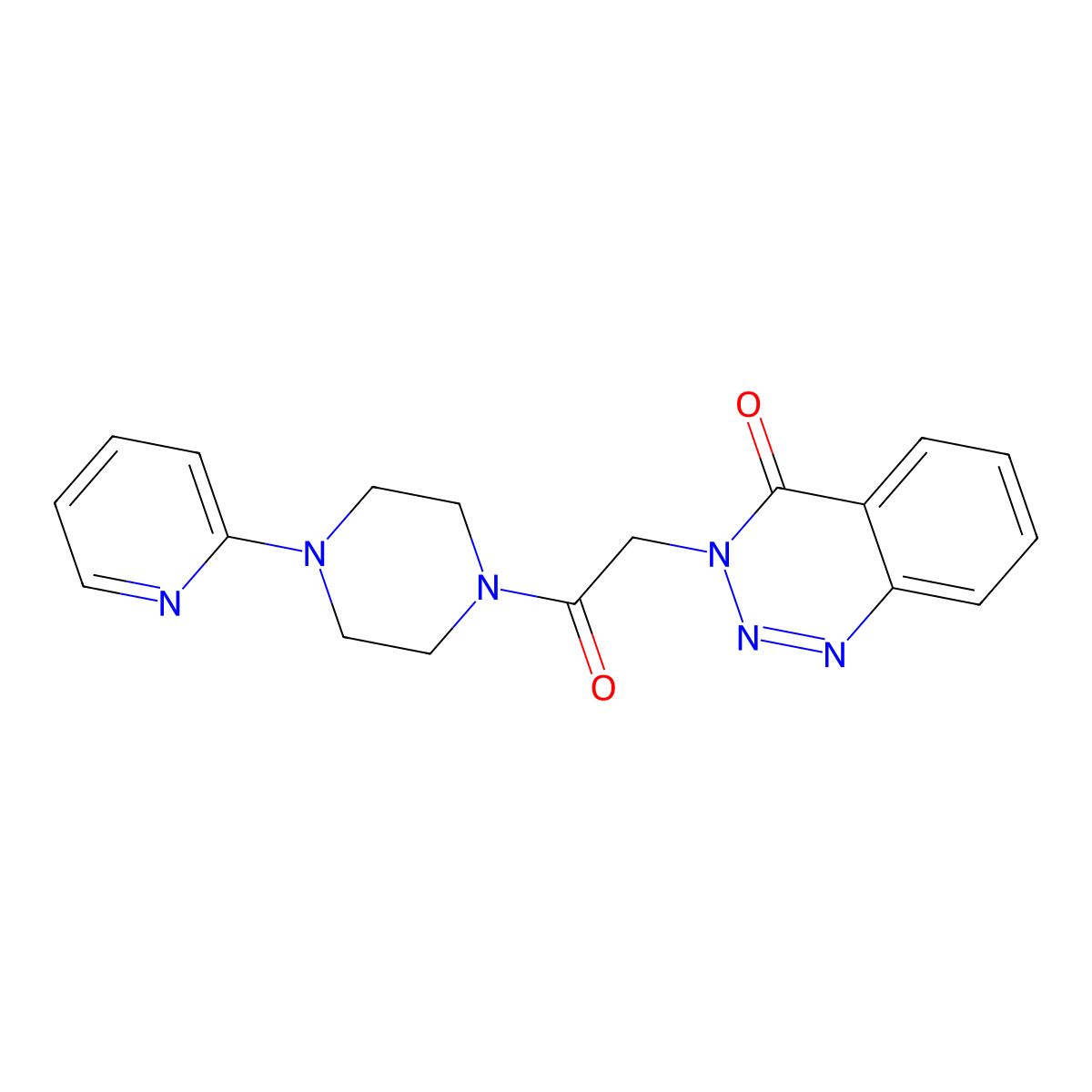 3-[2-Oxo-2-(4-pyridin-2-ylpiperazin-1-yl)ethyl]-1,2,3-benzotriazin-4-one molecular structure, CAS 440332-28-5