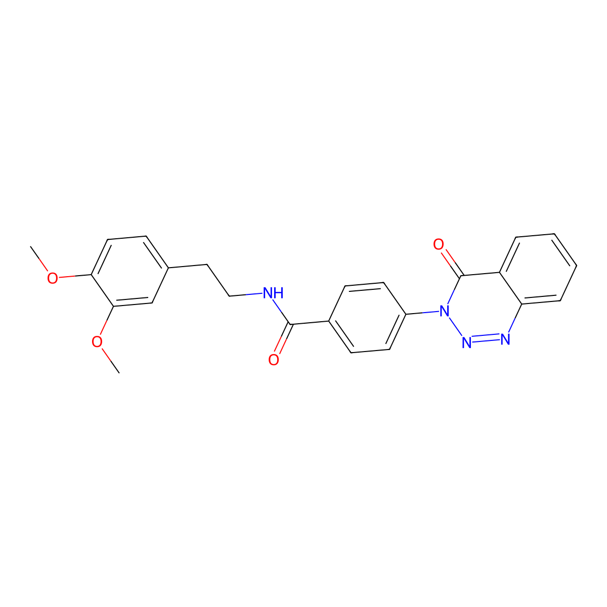 N-(3,4-dimethoxyphenethyl)-4-(4-oxobenzo[d][1,2,3]triazin-3(4H)-yl)benzamide molecular structure, CAS 440332-41-2