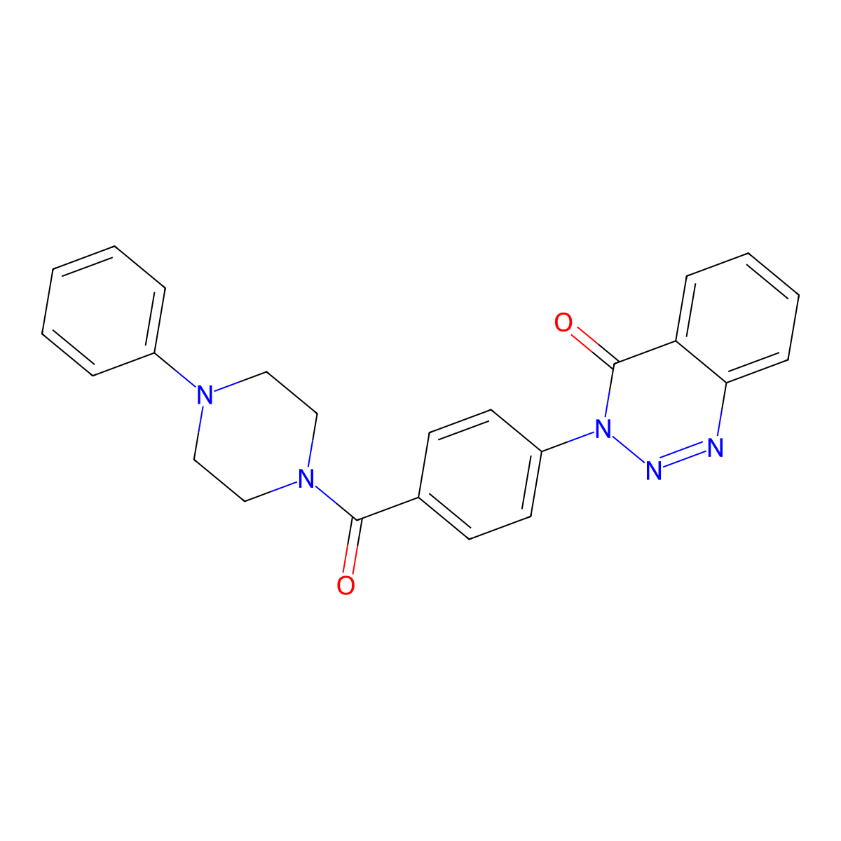 3-[4-(4-Phenylpiperazine-1-carbonyl)phenyl]-1,2,3-benzotriazin-4-one molecular structure, CAS 440332-57-0