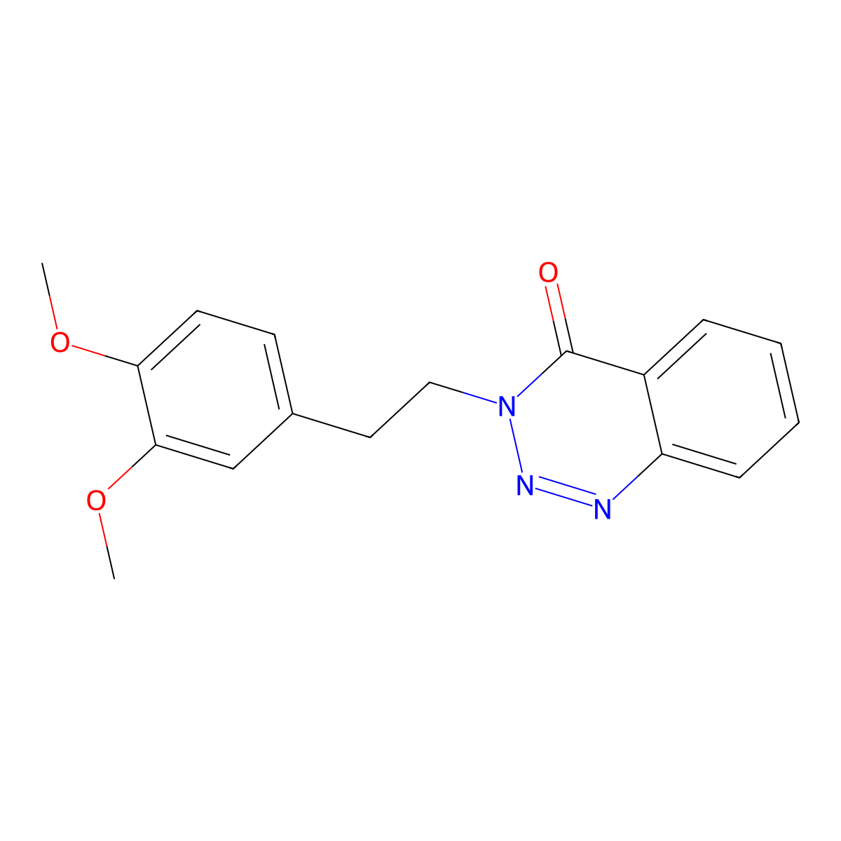 3-[2-(3,4-Dimethoxyphenyl)ethyl]-1,2,3-benzotriazin-4-one molecular structure, CAS 440332-59-2
