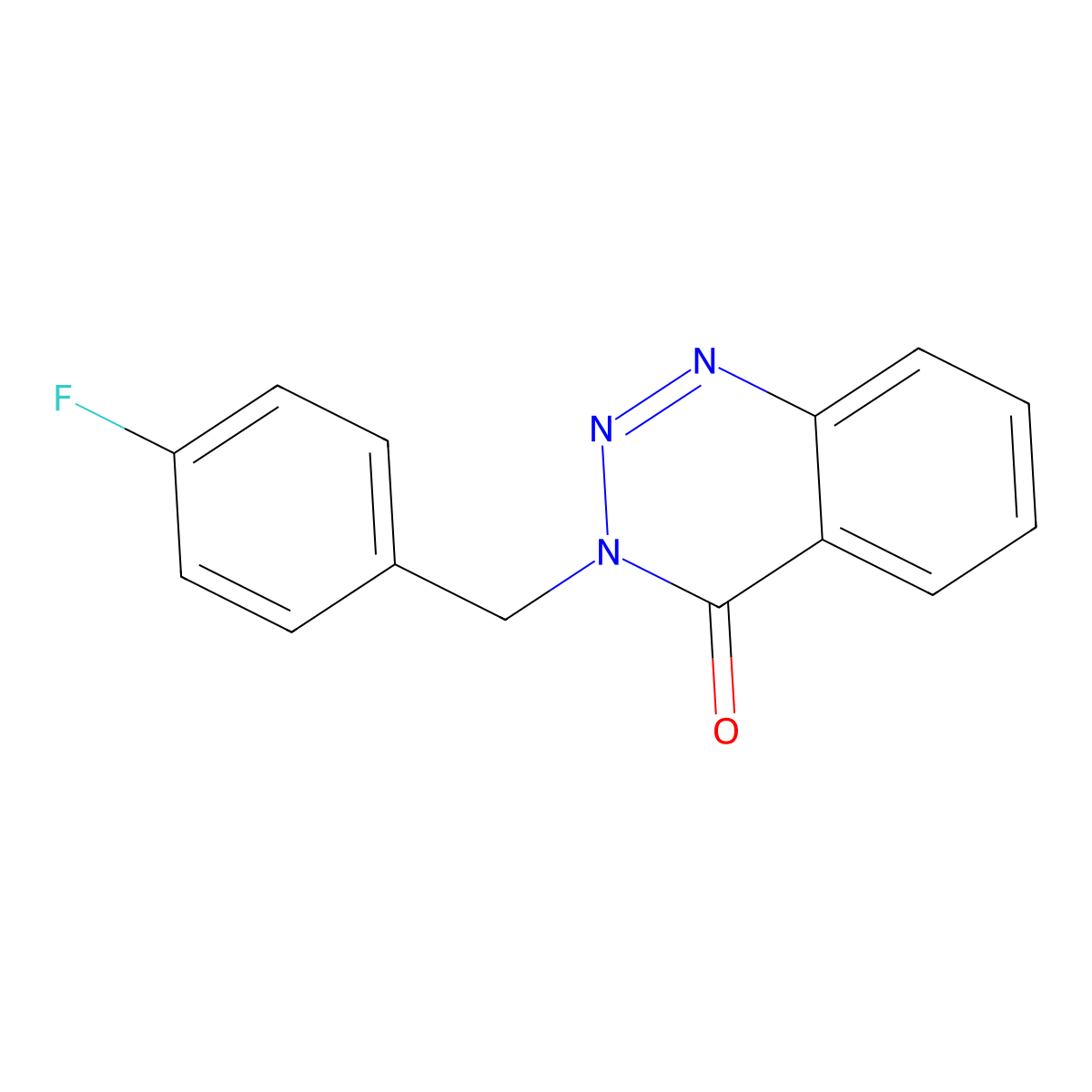3-(4-fluorobenzyl)-1,2,3-benzotriazin-4(3H)-one molecular structure, CAS 440332-60-5