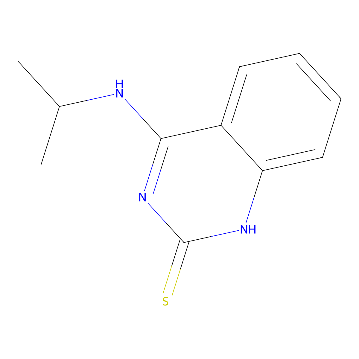 4-(isopropylamino)quinazoline-2(1H)-thione molecular structure, CAS 440332-67-2