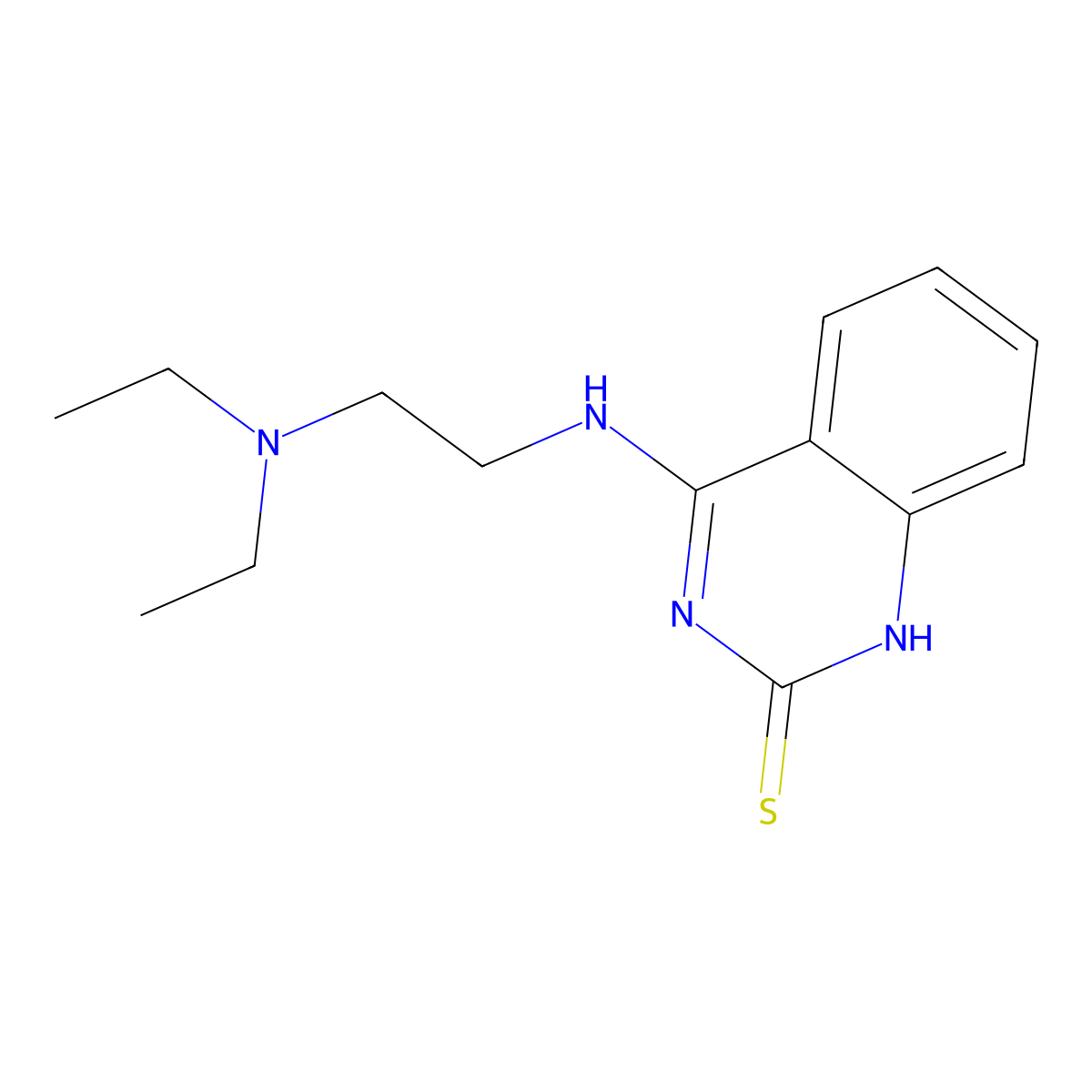 4-((2-(diethylamino)ethyl)amino)quinazoline-2(1H)-thione molecular structure, CAS 440334-03-2
