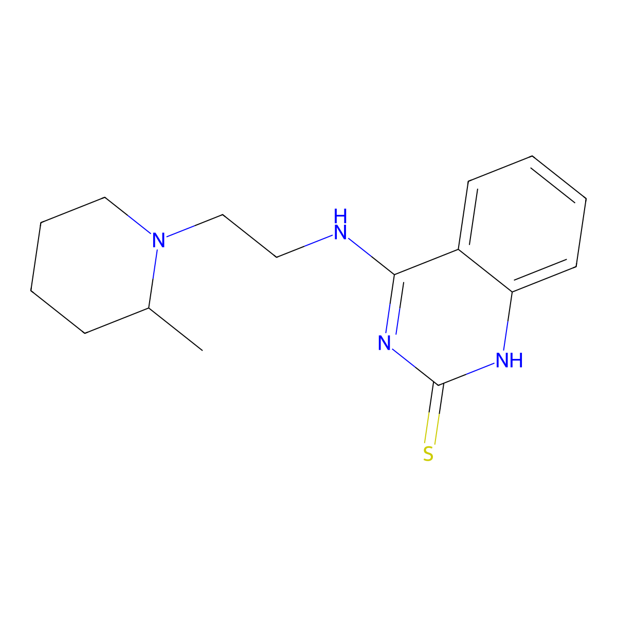4-[2-(2-methylpiperidin-1-yl)ethylamino]-1H-quinazoline-2-thione molecular structure, CAS 440334-08-7