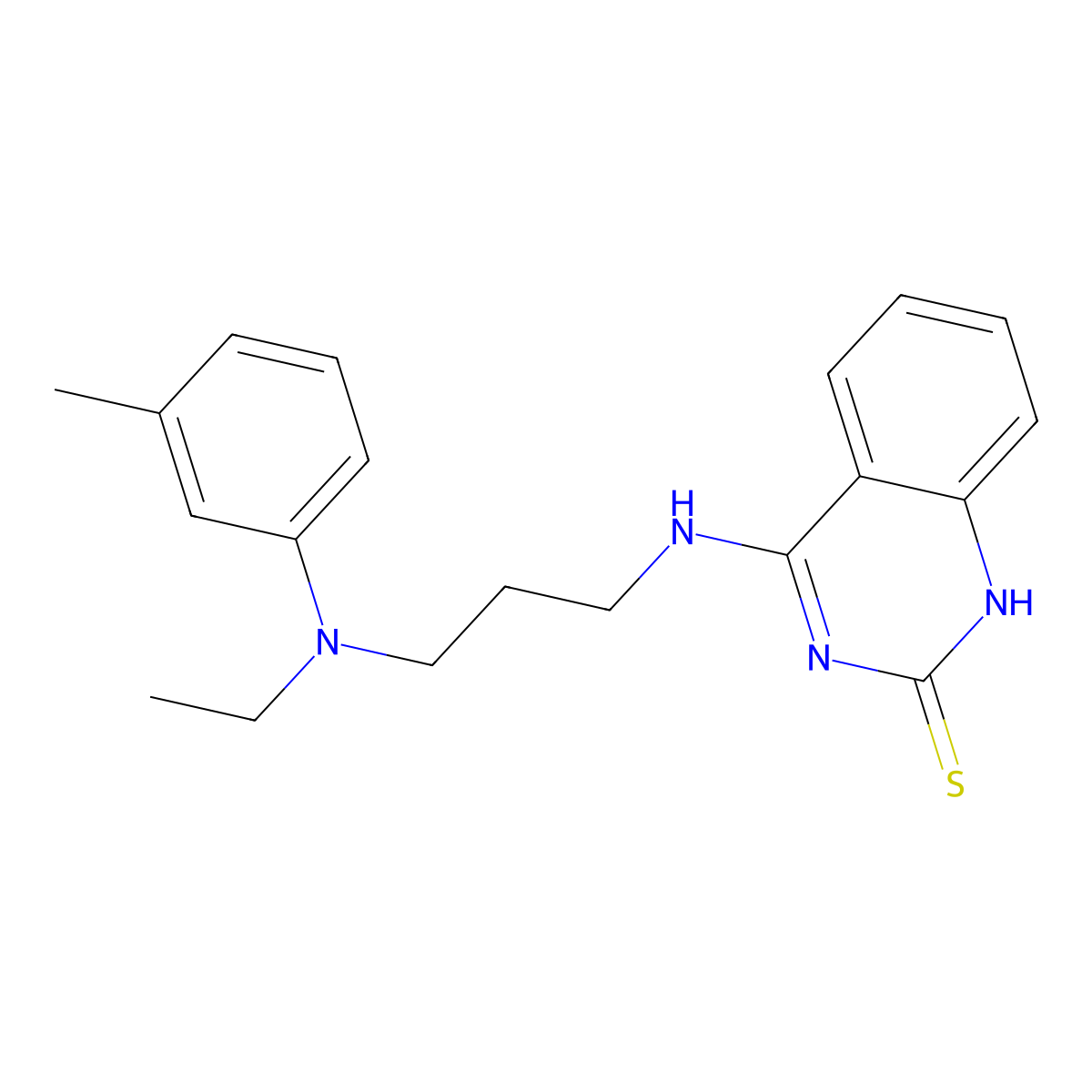 4-({3-[Ethyl(3-methylphenyl)amino]propyl}amino)-1,2-dihydroquinazoline-2-thione molecular structure, CAS 440334-14-5