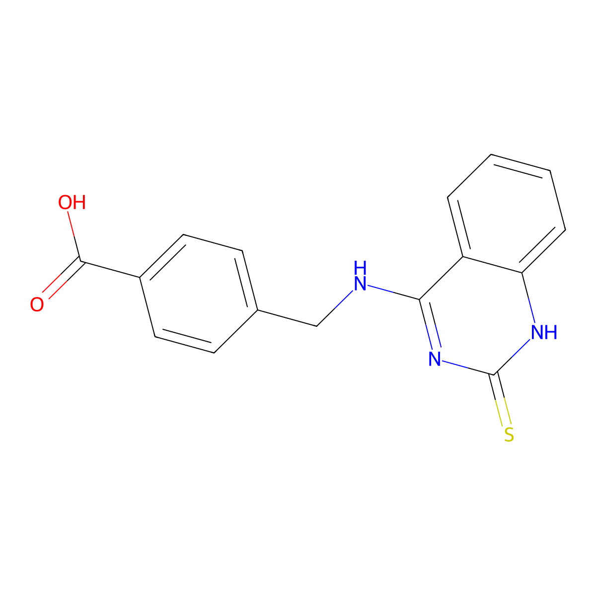 4-[[(2-sulfanylidene-1H-quinazolin-4-yl)amino]methyl]benzoic Acid molecular structure, CAS 440334-25-8