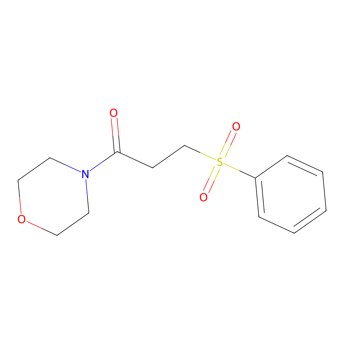 3-(4-Morpholinyl)-3-oxopropyl phenyl sulfone molecular structure, CAS 440338-46-5