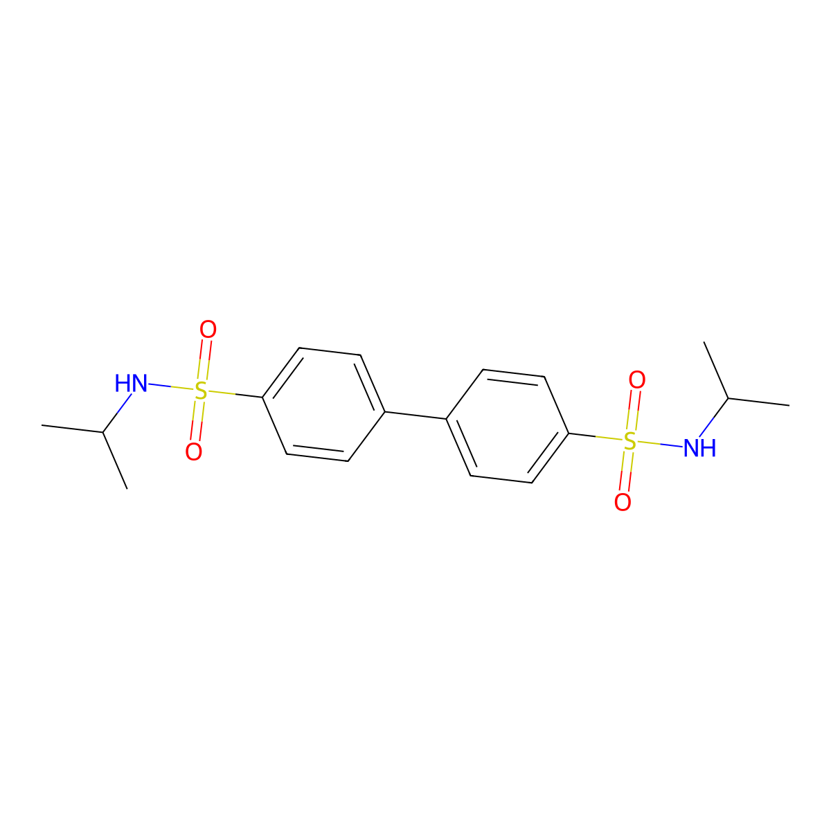 (Methylethyl){[4-(4-{[(methylethyl)amino]sulfonyl}phenyl)phenyl]sulfonyl}amine molecular structure, CAS 440338-80-7