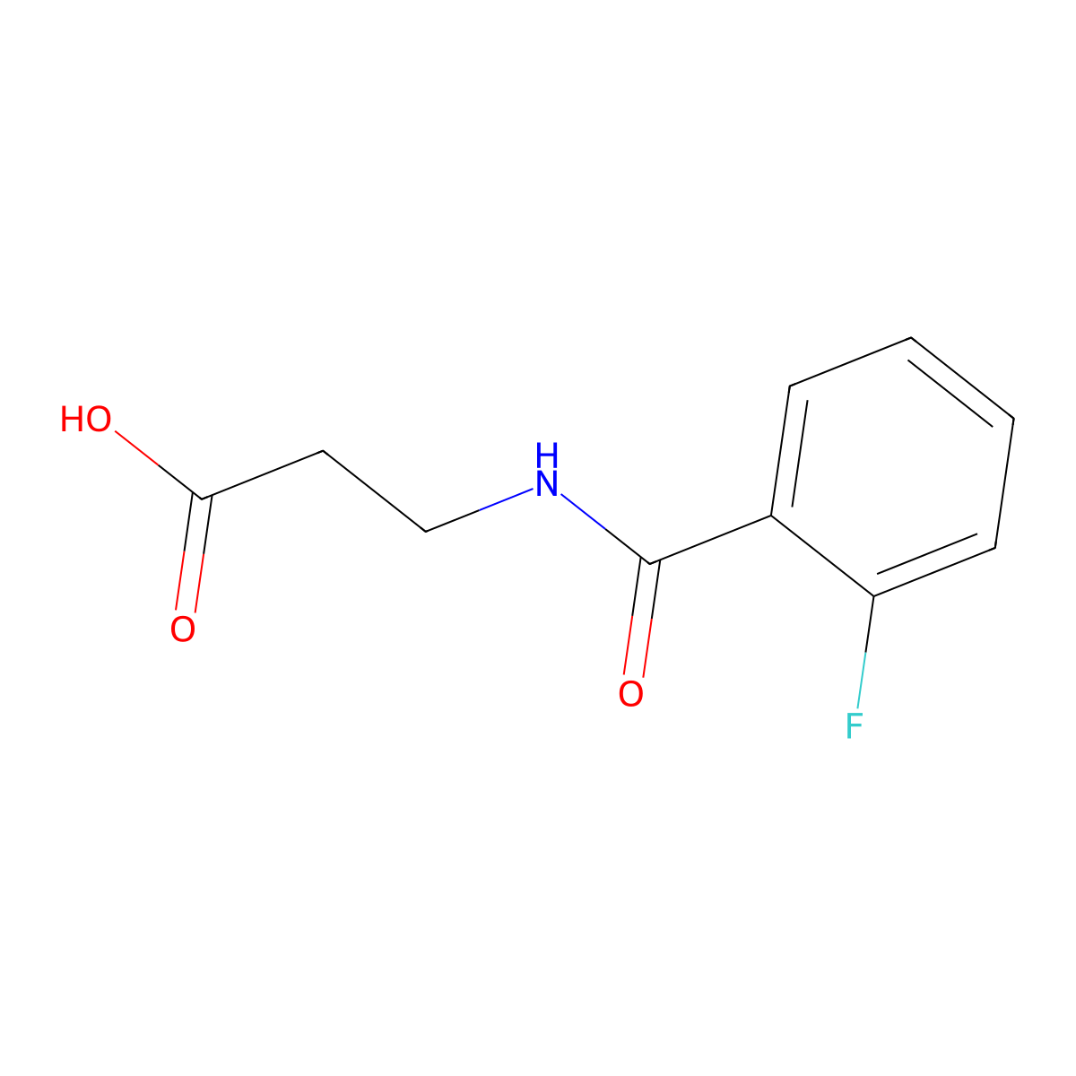 N-(2-Fluorobenzoyl)-beta-alanine molecular structure, CAS 440341-60-6