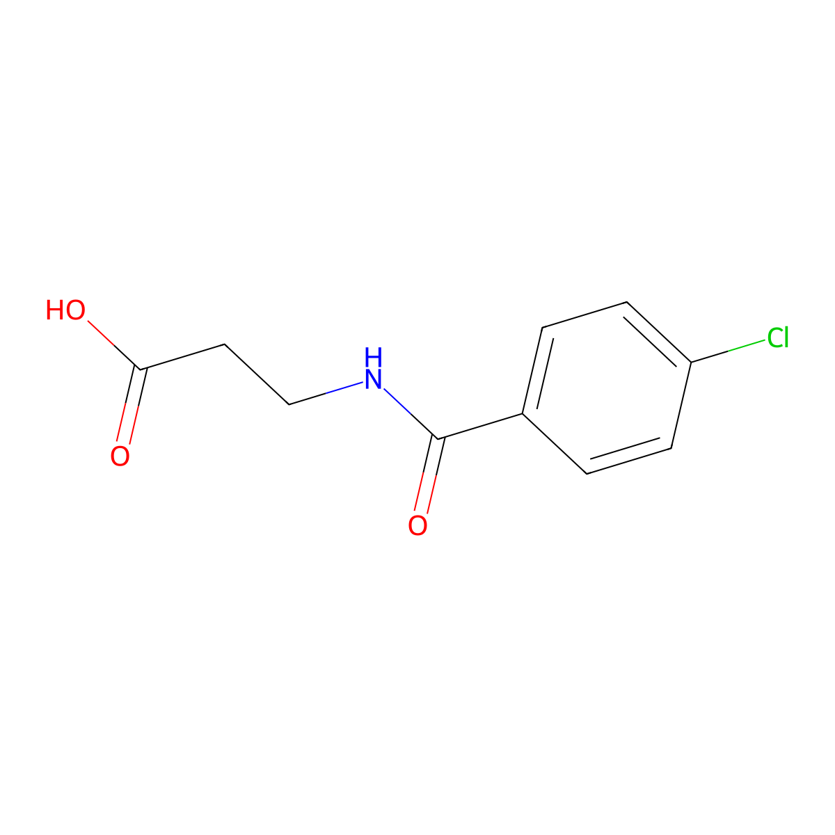 3-[(4-chlorobenzoyl)amino]propanoic Acid molecular structure, CAS 440341-75-3
