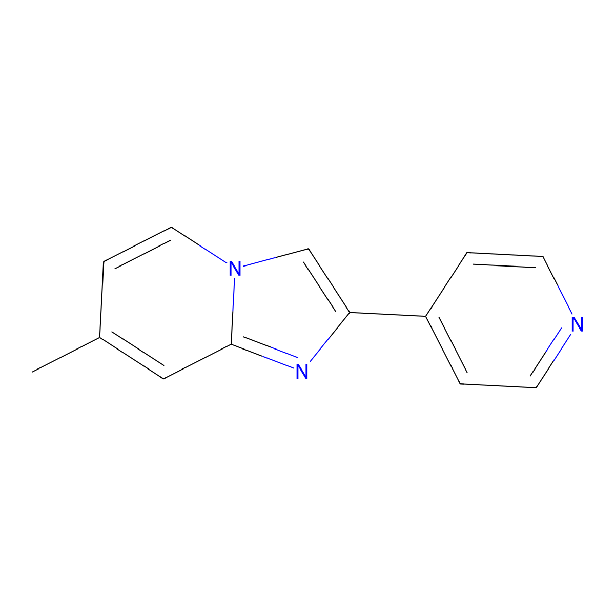 7-Methyl-2-pyridin-4-ylimidazo[1,2-a]pyridine molecular structure, CAS 440345-72-2