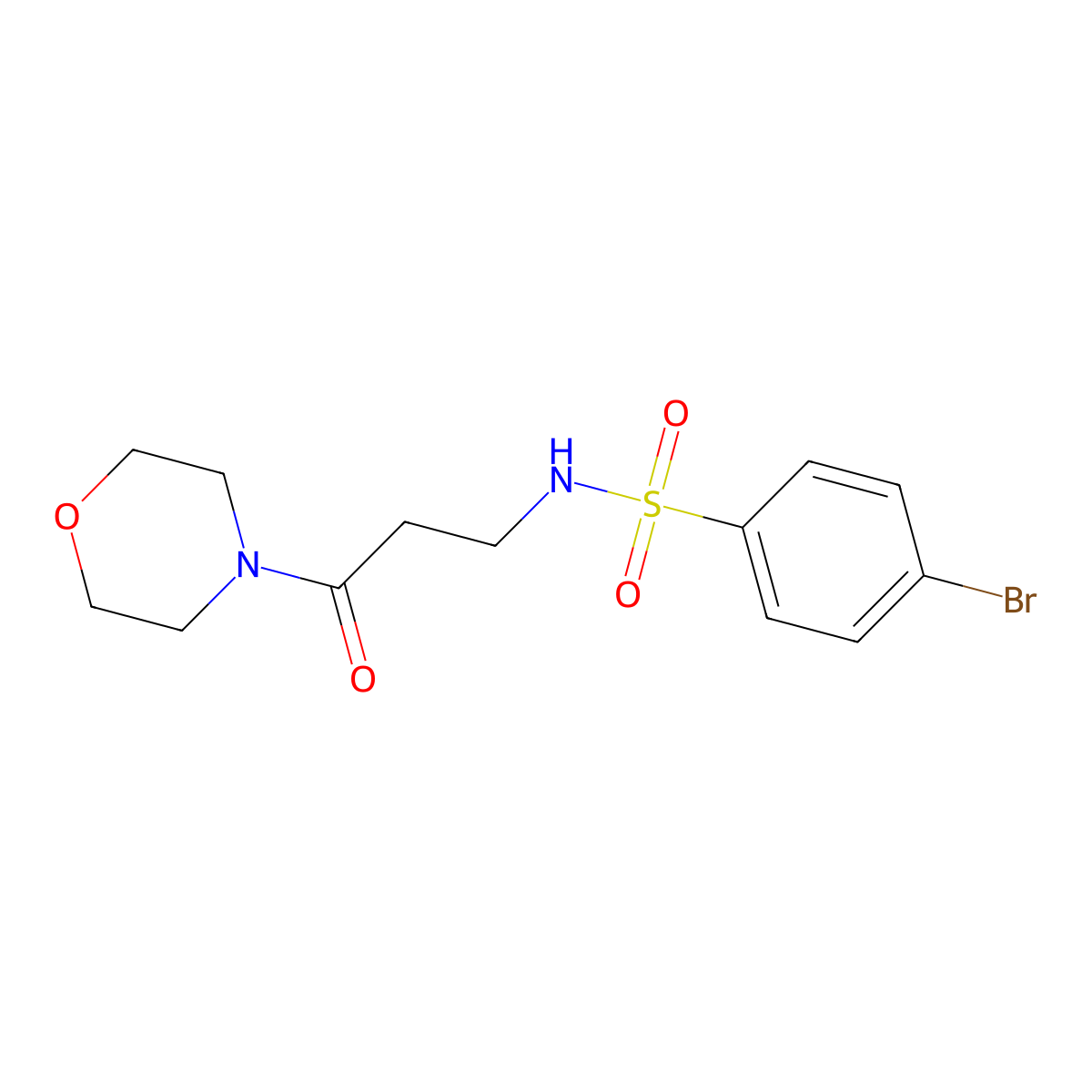 4-bromo-N-[3-(morpholin-4-yl)-3-oxopropyl]benzenesulfonamide molecular structure, CAS 440346-39-4