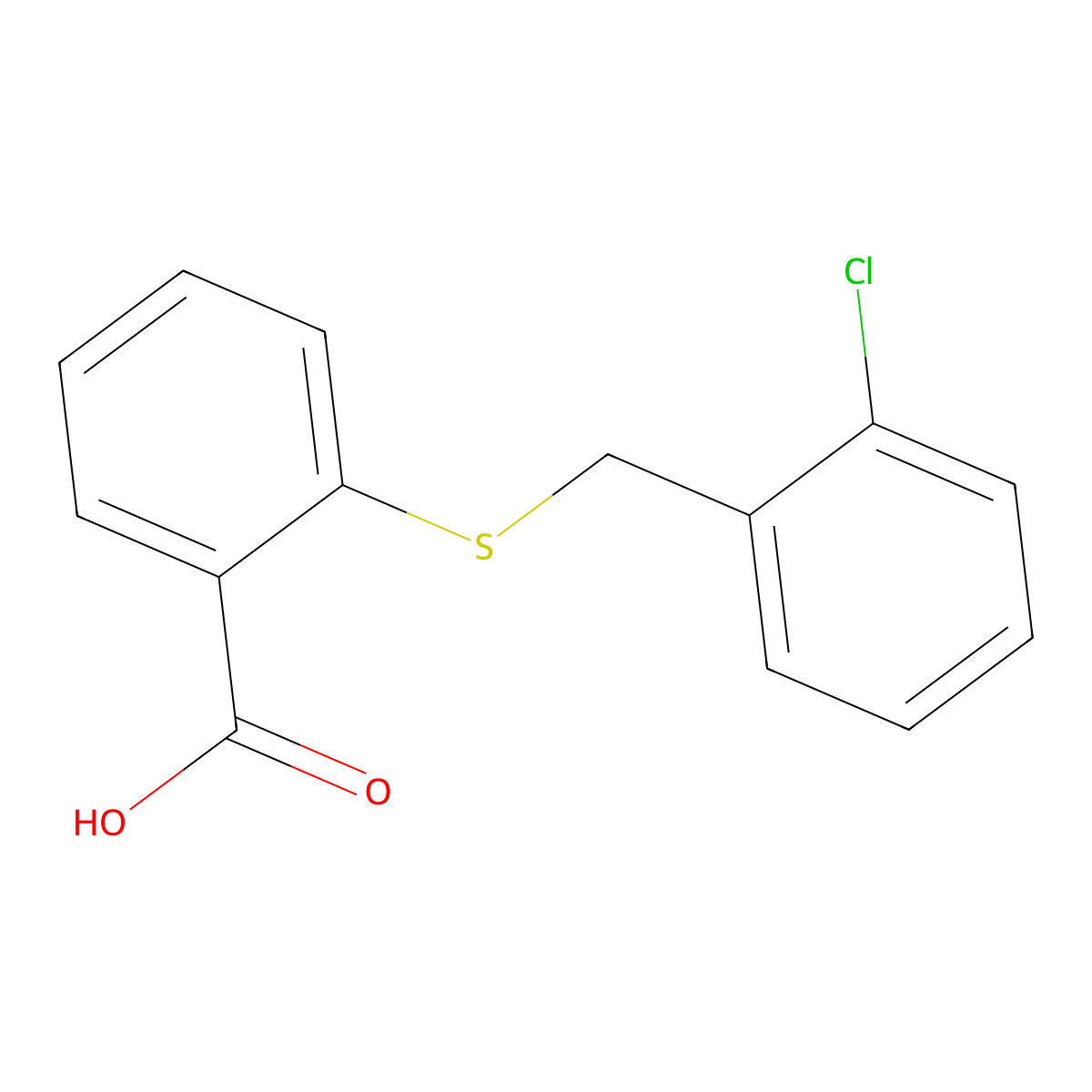 2-[(2-Chlorobenzyl)thio]benzoic acid molecular structure, CAS 440347-30-8