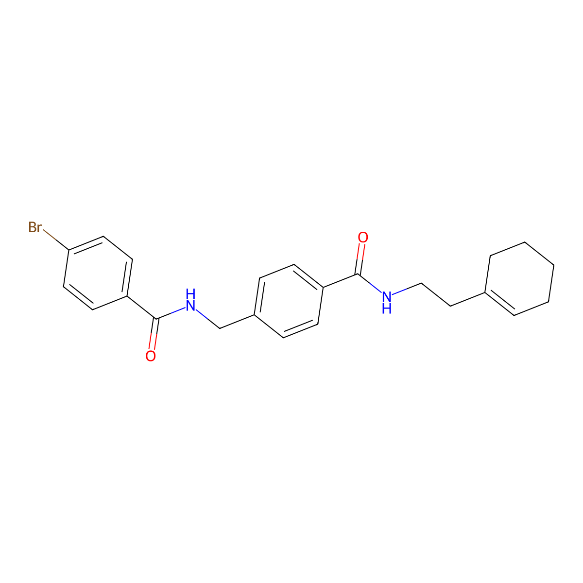 4-[[(4-bromobenzoyl)amino]methyl]-N-[2-(cyclohexen-1-yl)ethyl]benzamide molecular structure, CAS 440350-46-9