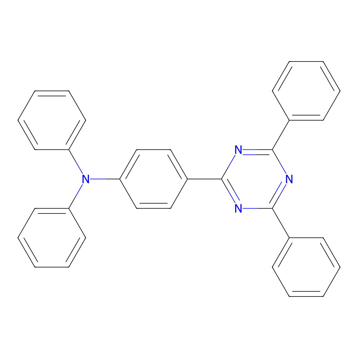 Benzenamine, 4-(4,6-diphenyl-1,3,5-triazin-2-yl)-N,N-diphenyl- molecular structure, CAS 440354-92-7