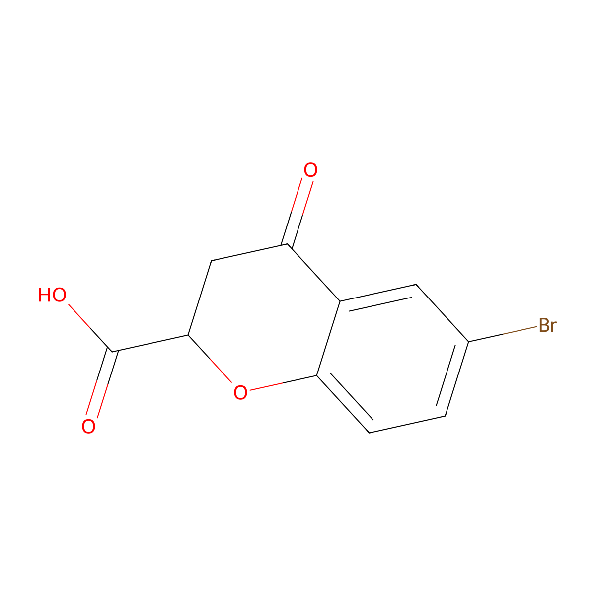 6-Bromo-4-oxochroman-2-carboxylic acid molecular structure, CAS 440367-78-2