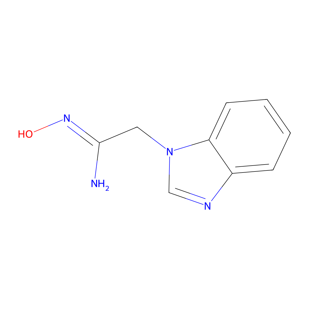 (1H-Benzimidazol-1-yl)-N'-hydroxyethanimidamide molecular structure, CAS 4404-31-3