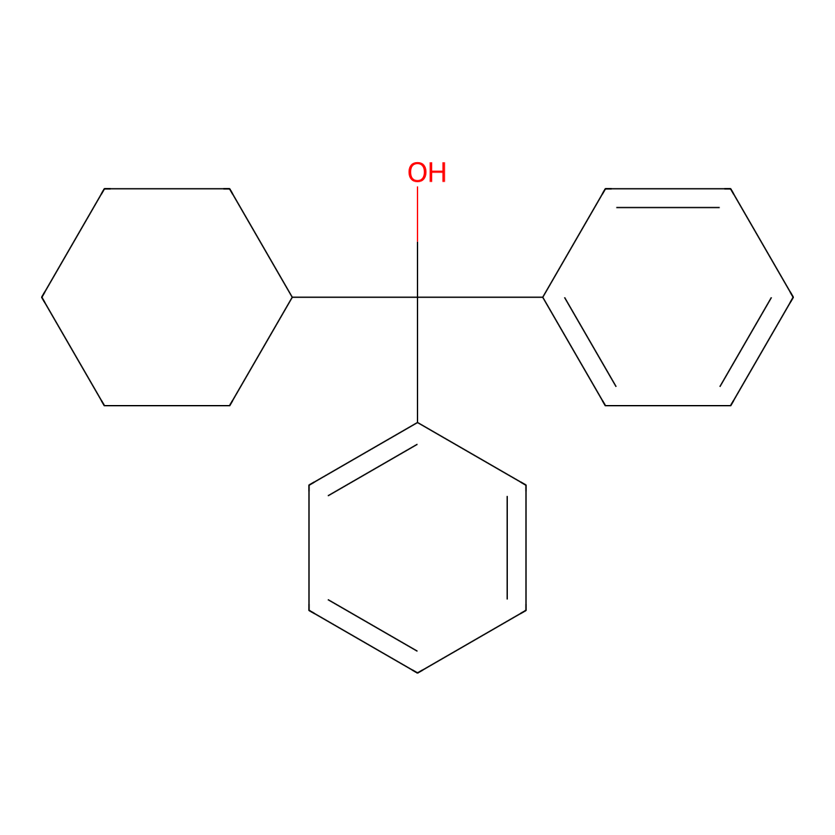 Cyclohexyl-diphenyl-methanol molecular structure, CAS 4404-61-9