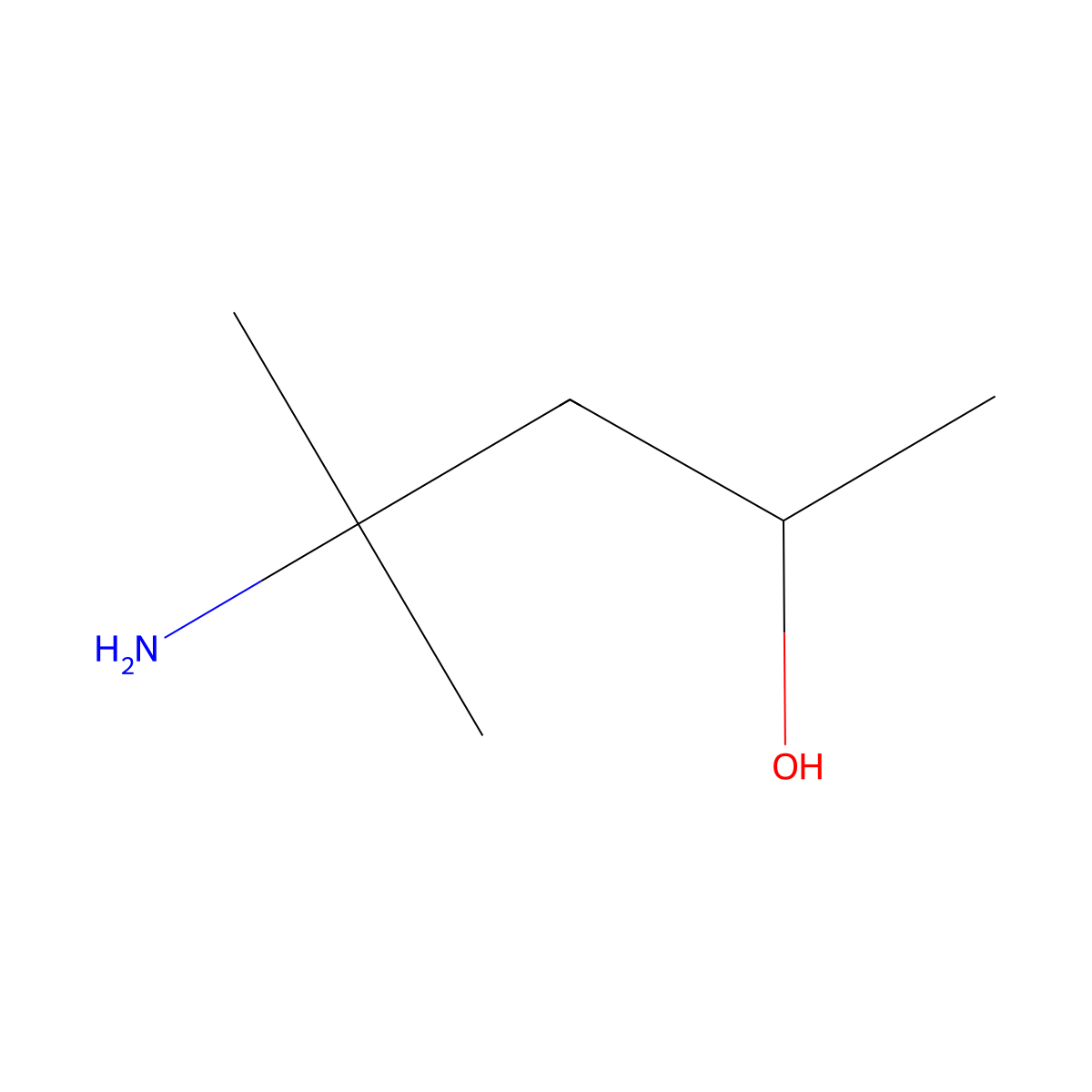 4-Amino-4-methylpentan-2-ol molecular structure, CAS 4404-98-2