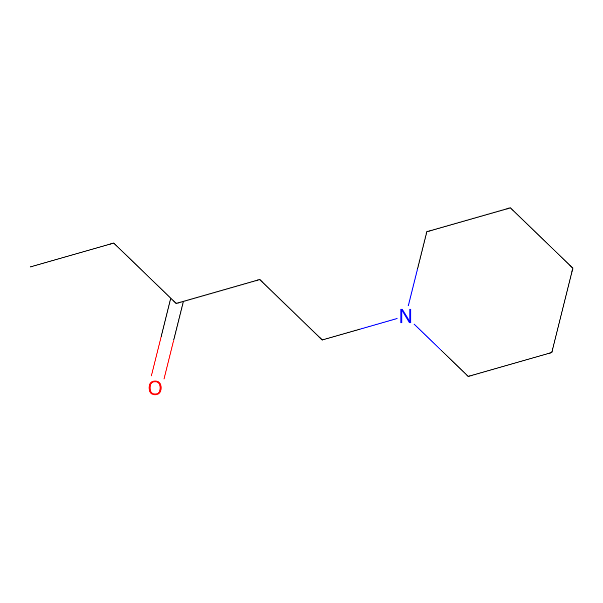 1-(Piperidin-1-yl)pentan-3-one molecular structure, CAS 4405-00-9