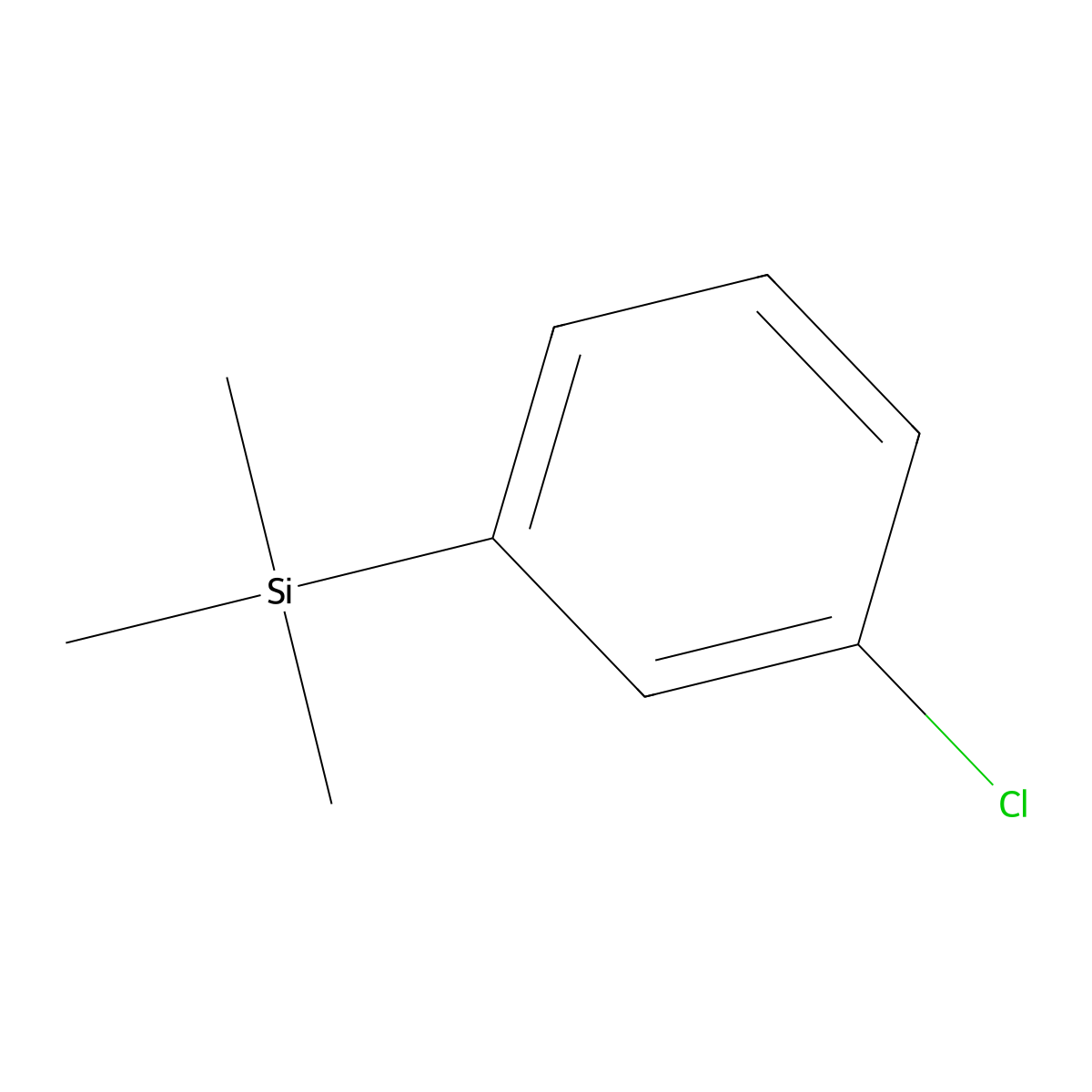 (3-Chlorophenyl)trimethylsilane molecular structure, CAS 4405-42-9