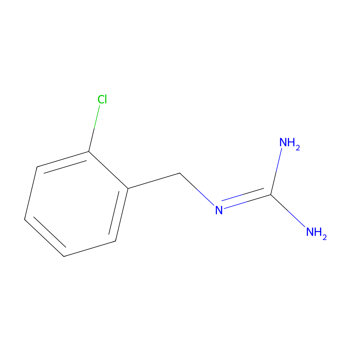 1-(2-Chlorobenzyl)guanidine molecular structure, CAS 4406-27-3