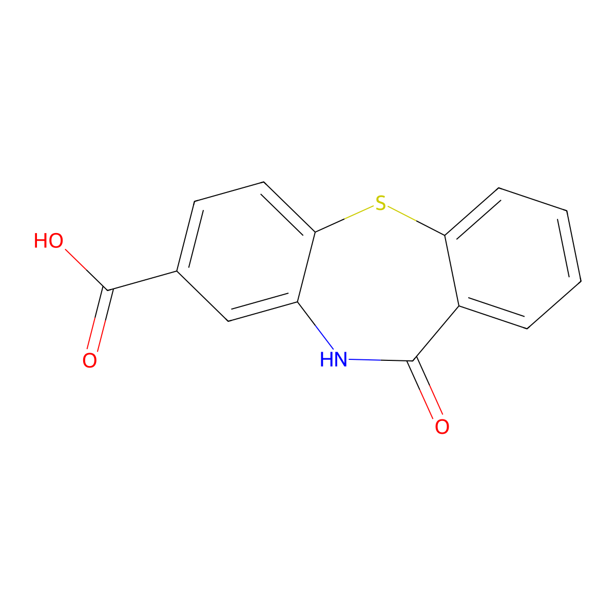 11-Oxo-10,11-dihydrodibenzo[B,F][1,4]thiazepine-8-carboxylic acid molecular structure, CAS 440627-14-5