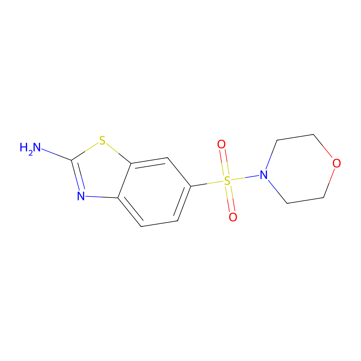 6-(Morpholin-4-ylsulfonyl)-1,3-benzothiazol-2-amine molecular structure, CAS 440627-31-6