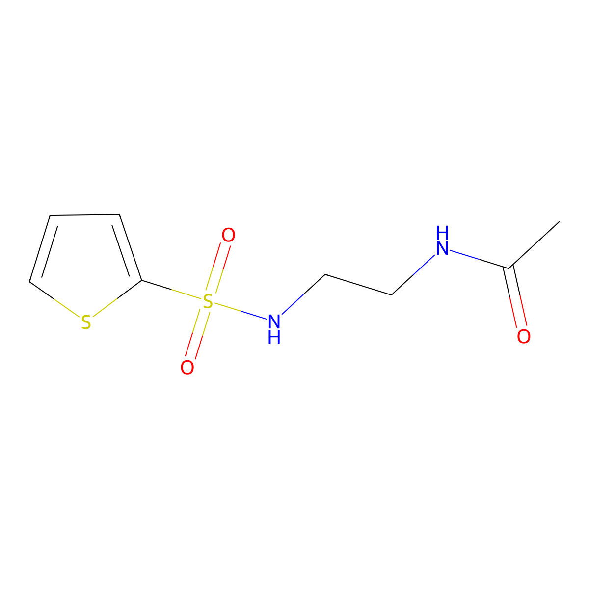 N-{2-[(2-thienylsulfonyl)amino]ethyl}acetamide molecular structure, CAS 440639-50-9