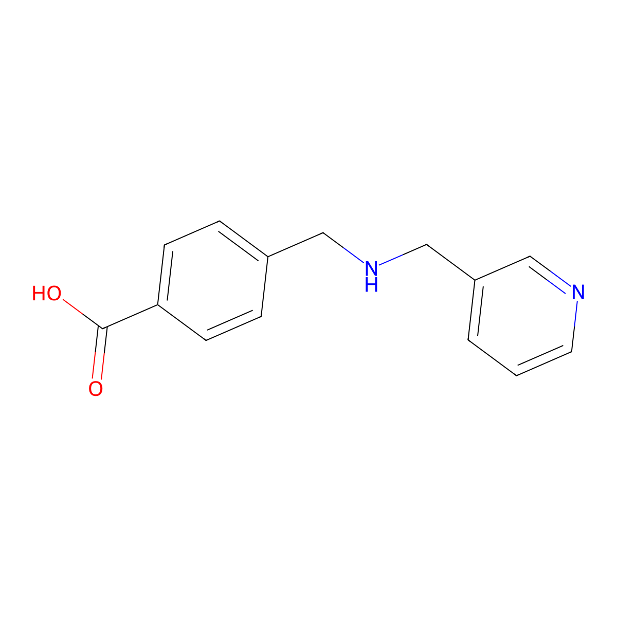 4-{[(Pyridin-3-ylmethyl)amino]methyl}benzoic acid molecular structure, CAS 440646-94-6