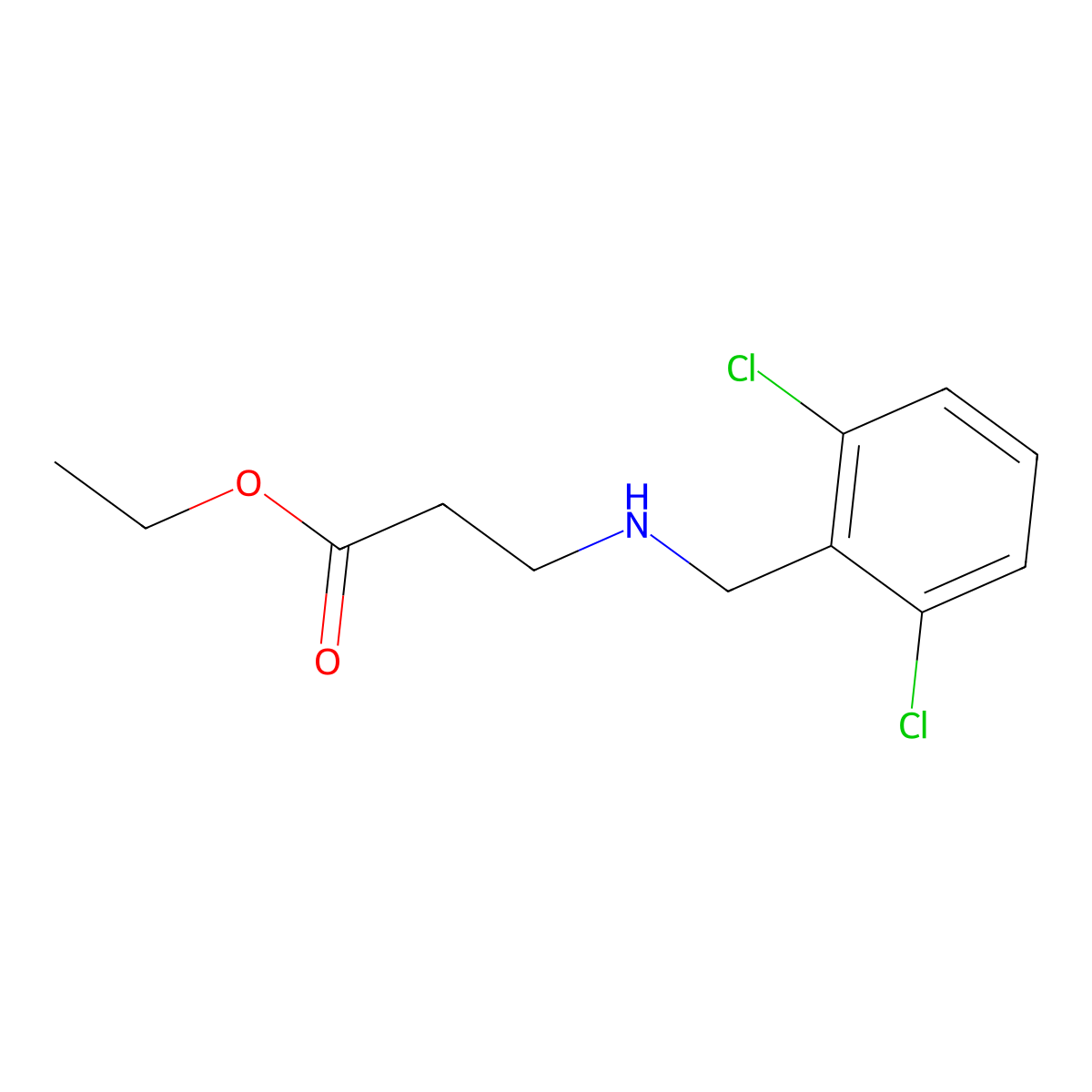 Ethyl 3-[(2,6-dichlorophenyl)methylamino]propanoate molecular structure, CAS 440647-29-0