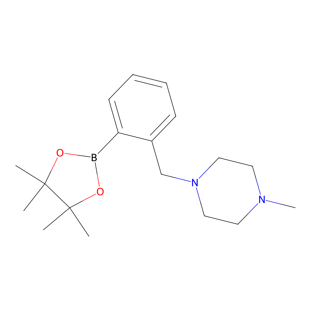 1-Methyl-4-{[2-(4,4,5,5-tetramethyl-1,3,2-dioxaborolan-2-yl)phenyl]methyl}piperazine molecular structure, CAS 440652-32-4