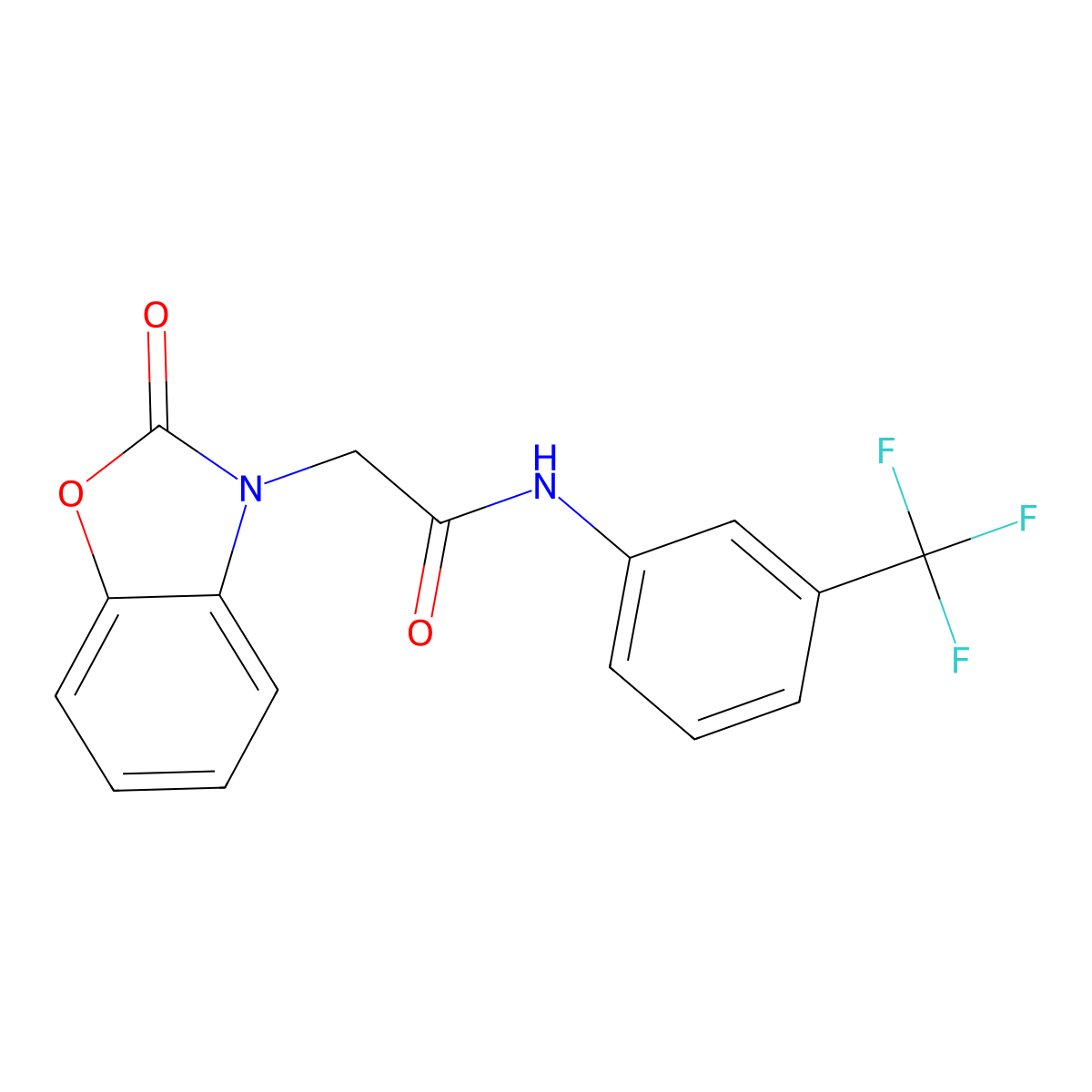 2-(2-oxo-1,3-benzoxazol-3-yl)-N-[3-(trifluoromethyl)phenyl]acetamide molecular structure, CAS 440660-85-5