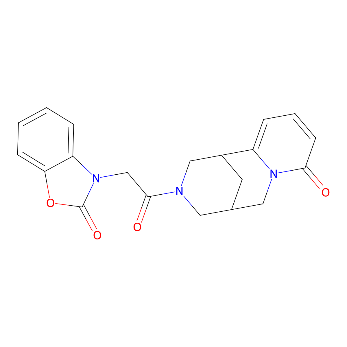 3-(2-oxo-2-(8-oxo-5,6-dihydro-1H-1,5-methanopyrido[1,2-a][1,5]diazocin-3(2H,4H,8H)-yl)ethyl)benzo[d]oxazol-2(3H)-one molecular structure, CAS 440661-72-3
