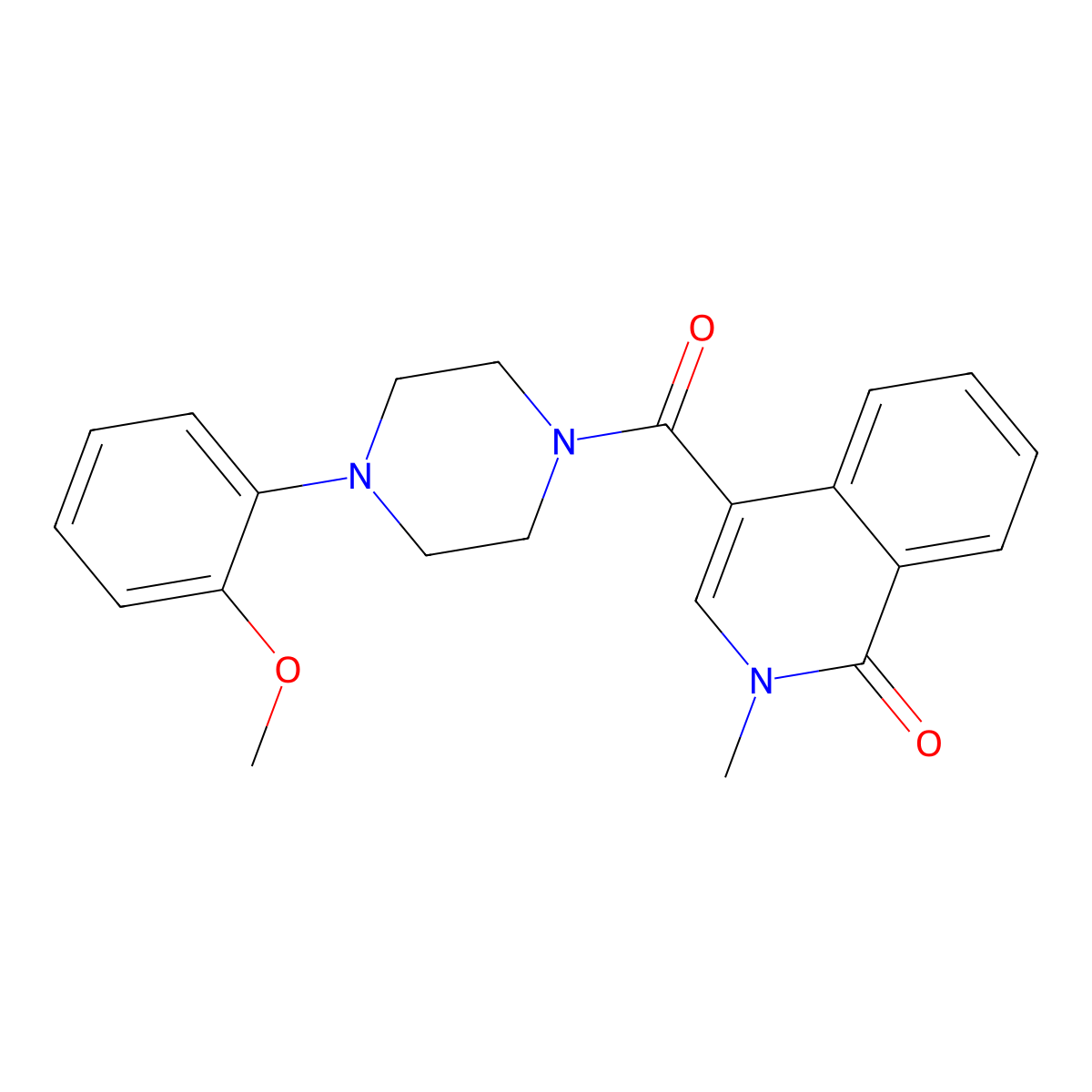 4-{[4-(2-methoxyphenyl)piperazin-1-yl]carbonyl}-2-methylisoquinolin-1(2H)-one molecular structure, CAS 440662-14-6