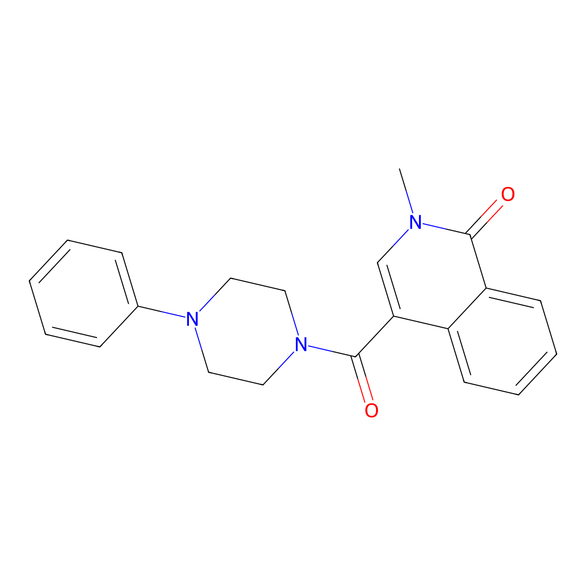 2-methyl-4-[(4-phenylpiperazino)carbonyl]-1(2H)-isoquinolinone molecular structure, CAS 440662-20-4