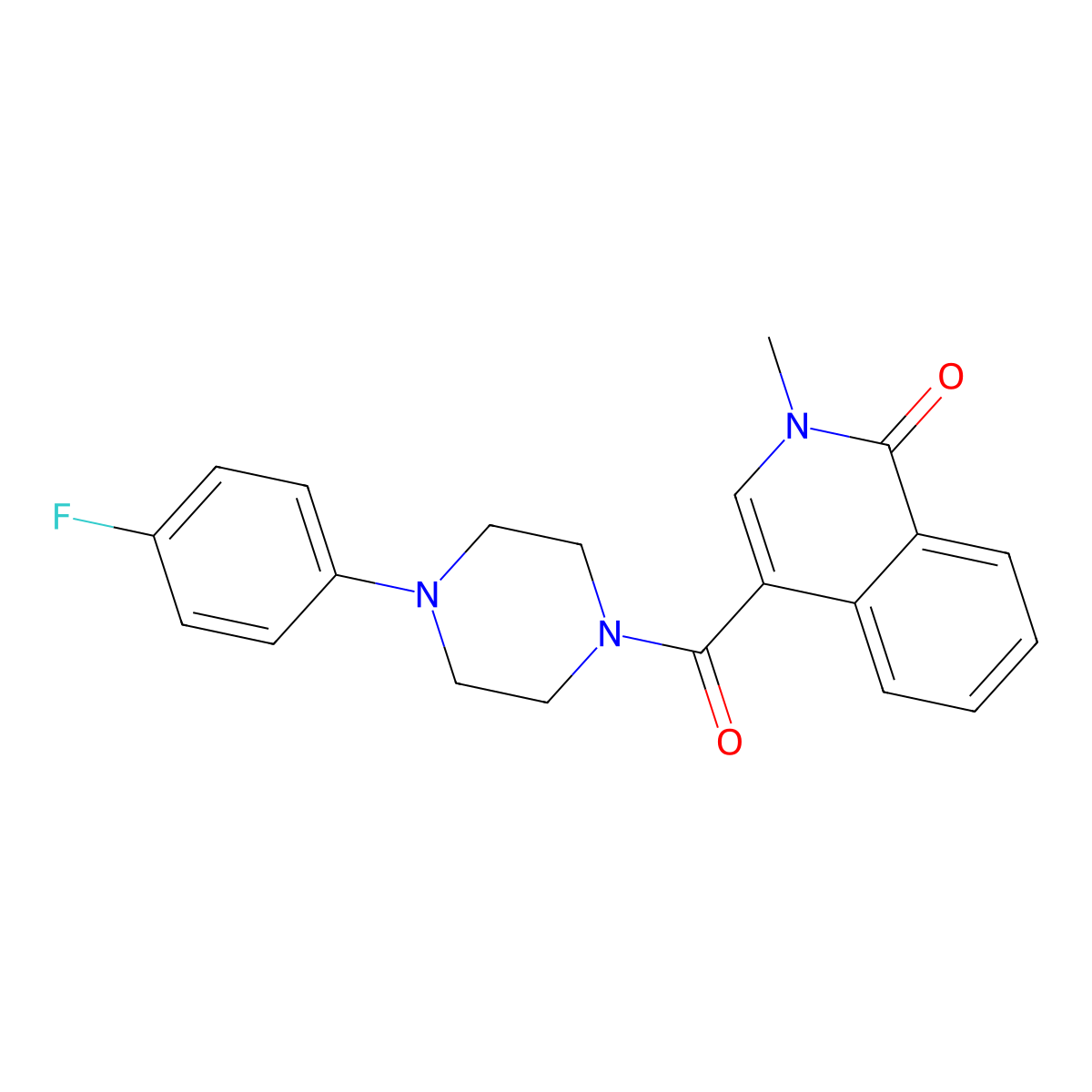 4-{[4-(4-fluorophenyl)piperazino]carbonyl}-2-methyl-1(2H)-isoquinolinone molecular structure, CAS 440662-49-7