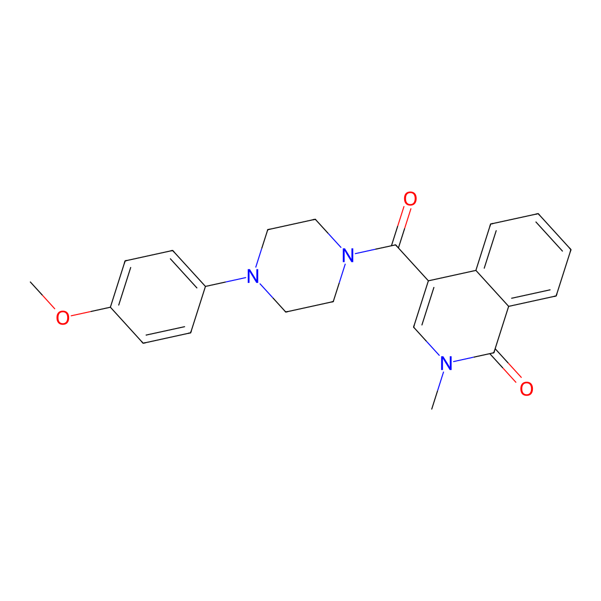 4-{[4-(4-methoxyphenyl)piperazino]carbonyl}-2-methyl-1(2H)-isoquinolinone molecular structure, CAS 440662-51-1