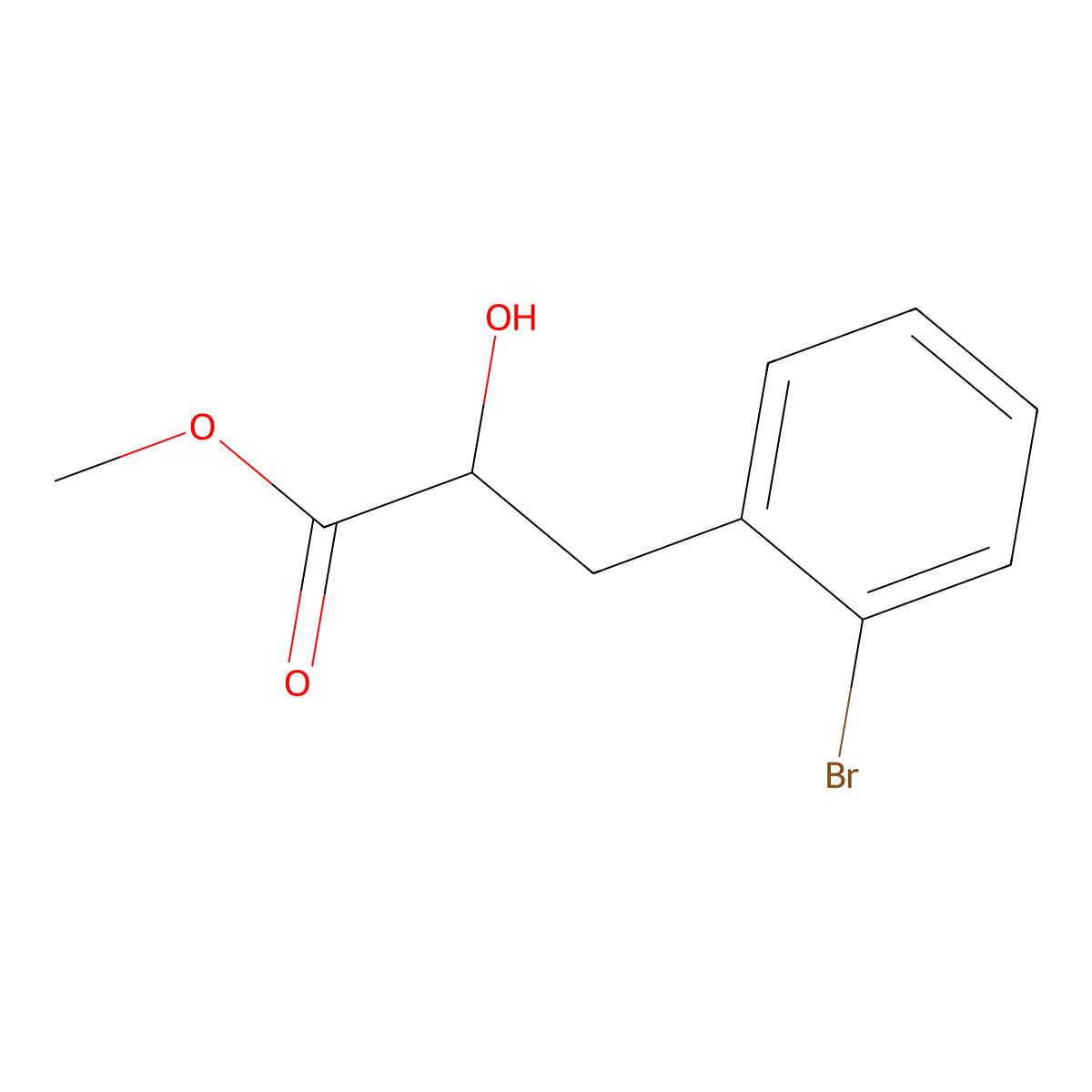 Methyl 3-(2-bromophenyl)-2-hydroxypropanoate molecular structure, CAS 440667-60-7
